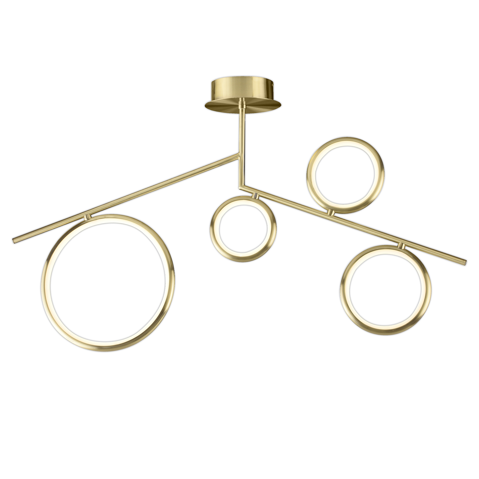 Olimpia Satin Gold Ceiling Lights Mantra Semi Flush Fittings